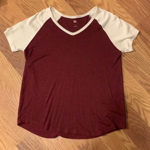 SO Woven Red and White Shirt - S